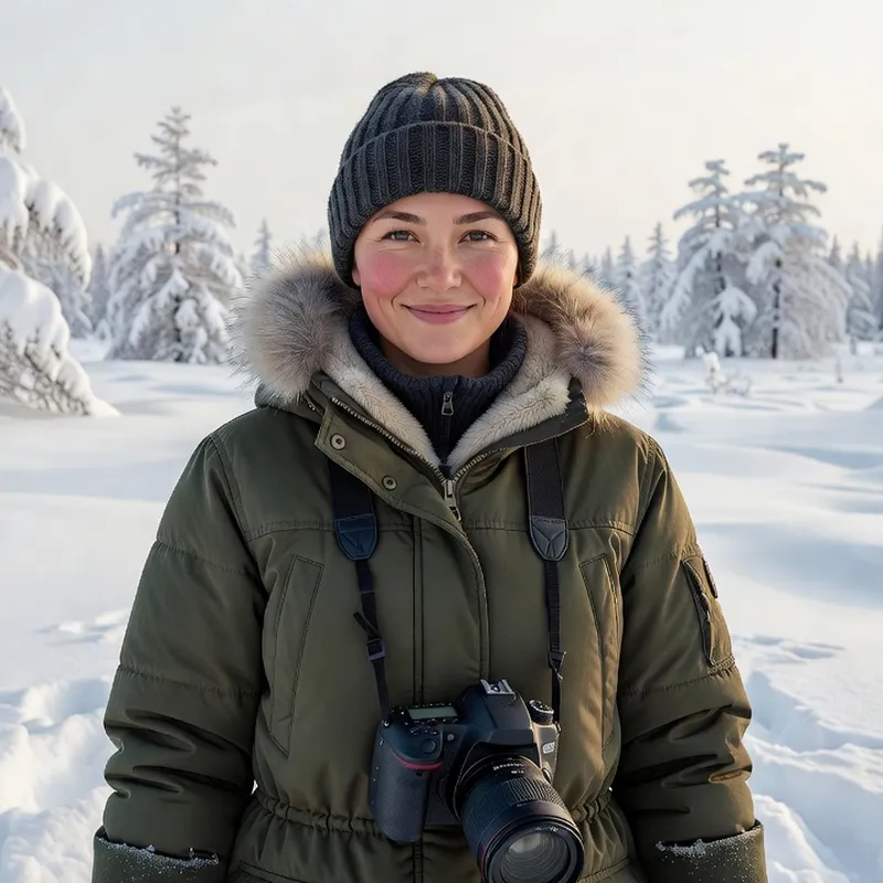 Portrait d'Irina Sorokina, photographe de nature à Yakutsk, spécialisée dans les aurores boréales
